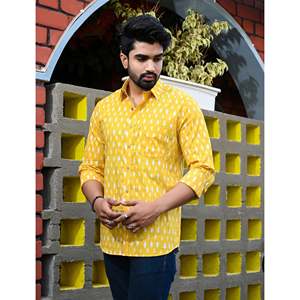 Chemise décontractée pour homme en coton imprimé à manches longues, respirante, en popeline ou tissu Oxford, motif floral ou à pois, offre ODM - Product Image 3