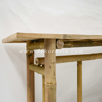 Table console de luxe contemporaine en bambou naturel et MDF, mobilier moderne pour salon, salle à manger, hôtel, bar à domicile