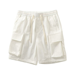 Pantalones cortos de entrenamiento de gimnasio para hombre de alta calidad, logotipo personalizado, 100% algodón, patrón sólido, ropa deportiva de verano ecológica, venta al por mayor - Product Image 1