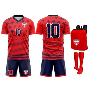 Conjuntos de Camisetas de Fútbol con Estampado Digital, Transpirables, Elásticas, de Manga Corta, Camisetas de Fútbol para Hombre, Uniformes Deportivos Personalizados para Equipos, 100% - Product Image 4