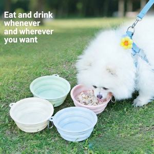 Wholesale Silicone Pet Travel Collapsible Bowls-Portable Outdoor Water & Food <b>Feeders</b> - Product Image 1