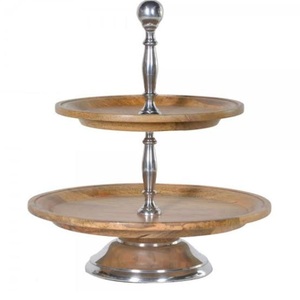 Top Trending Customized Cup Cake Stand Handmade Design Hot Selling Nickel Finished top Black Metal Cake Stand - Product Image 5