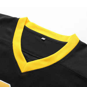 Custom Manufacturer's American Vintage Men's Football Uniform Oversized Knitted Mesh V-Neck Crop Boxy <b>Jersey</b> <b>Short</b> Plus Size - Product Image 4