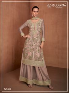 <b>Top</b> Selling Premium Indian Ethnic Palazzo Salwar Kameez Suit Set Elegant Womens Party and Wedding Wear at Best Wholesale Prices - Product Image 5