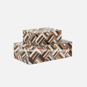 Amezing Design Bone Inlay Joyero/Bone Inlay Indian Handcrafted Resin Design Joyero Caja de almacenamiento por faizacraft - Product Image 2