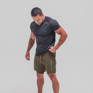 <b>Men's</b> High Street Sports <b>Shorts</b> with Custom LOGO Popular Solid Pattern Casual GYM <b>Shorts</b> Eco-Friendly <b>Knee</b> <b>Length</b> - Product Image 4