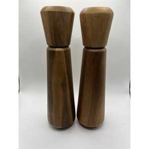 เครื่องบดเกลือและพริกไทยทำด้วยมือไม้โบราณเครื่องบดเครื่องเทศตามหลักสรีรศาสตร์เครื่องปั่นเกลือและพริกไทย - Product Image 1