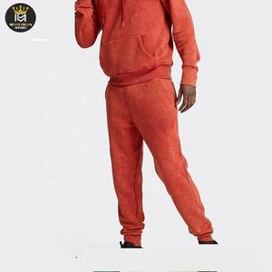 Conjunto Deportivo de Algodón Lavado al Ácido Personalizable para Hombre, Color Sólido, Dos Piezas, Ropa de Entrenamiento de Secado Rápido, Forro Polar de Invierno, Transpirable y Ligero - Product Image 5