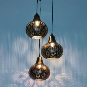 ชุดโคมไฟระย้าโลหะสไตล์โมร็อกโก/ตุรกีสามารถปรับความสูงได้สำหรับแขวนทรงวงรีทรงสี่เหลี่ยมแบบปรับแต่งได้ - Product Image 1
