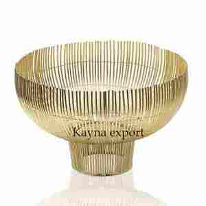 Frutero Decorativo de Metal, Recubierto de Latón, Nuevo, para Decoración del Hogar y Mesa, con Base Plateada - Product Image 6