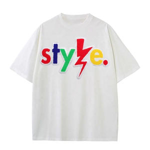 Camisetas con Logotipo Personalizado OEM, Impresión DTG, Camisetas Holgadas de Algodón 100% Pesado para Hombre, Ropa Casual de Calle, Camisetas Bordadas, Pakistán - Product Image 2