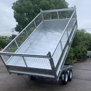 Remorque à plateau basculant hydraulique à double châssis 14x7, conception robuste, assemblée avec un engrenage comme composant principal - Product Image 1