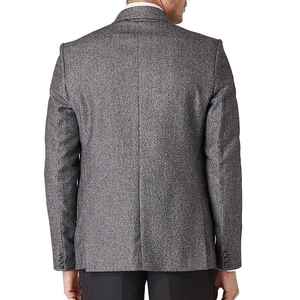 Custom High Quality Fashion Flannel <b>Tweed</b> Check Customised logo And Printing <b>Tweed</b> Breathable <b>Blazer</b> For <b>Men</b> - Product Image 4
