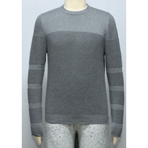 Pull-over en maille jacquard respirant pour homme, col rond, manches longues, décontracté, pour l'hiver - Product Image 2