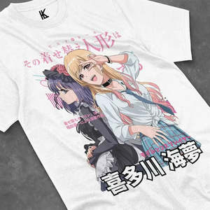 T-shirt pour femme Kitagawa My Dress up Darling, 100% coton jersey respirant, taille unique, impression numérique avec décoration de logo - Product Image 4