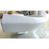 Lavabo rond en céramique blanc 18x13 de United Industries, avec une construction durable pour la salle de bain à domicile, luxe minimaliste