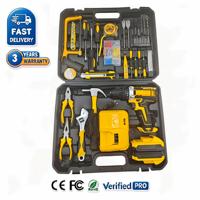 Taladro Inalámbrico de Alto Rendimiento de 21V con Motor sin Escobillas, Kit de Herramientas Profesional con Caja de Almacenamiento para Uso Diario en Taller