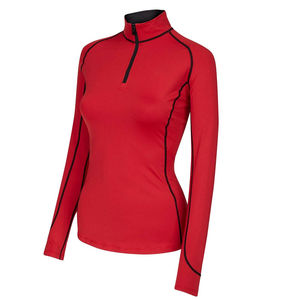 Prix de gros Chemises de base pour l'équitation à manches courtes, durables, extensibles, confortables, ajustées, vêtements équestres pour femmes - Product Image 2