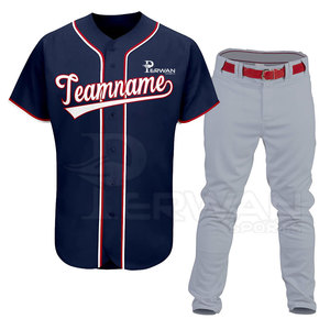 Ensembles respirants d'uniformes de baseball de nouveau design pour hommes de vente chaude marque privée personnalisée - Product Image 1