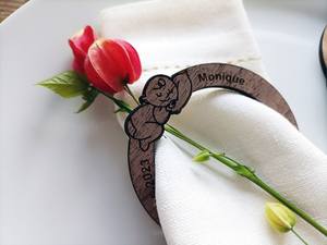 ที่ใส่ทิชชู่แหวนผ้าเช็ดปากไม้เรียบ Burlap แหวนผ้าเช็ดปาก Ak แหวนผ้าเช็ดปากตกแต่งห้องครัวเชือก ที่ใส่ทิชชู่บ้านไร่ มือ - Product Image 2