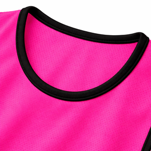 Chaleco de entrenamiento de fútbol rosa personalizado, chaleco de malla para práctica, sin mangas, transpirable, de secado rápido, equipo de equipo, OEM, ODM, venta al por mayor - Product Image 4