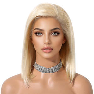 Lillie H-DWY Women's 13*6 Natural Textured HD for Lace Frontal <b>Wig</b> Pre-Plucked 13 Inches Human Hair <b>Bob</b> Invisible Frontal <b>Wig</b> - Product Image 5