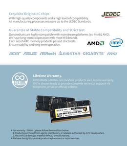 KINGSMAN GAMING 16GB DDR5 Sodimm 4800 MTs 1,1 V Voltaje Garantía de por vida Memoria para PC portátil en stock - Product Image 5