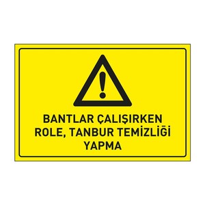 Panneau de signalisation pour la nettoyage des convoyeurs et des rouleaux – Accessoire essentiel pour une maintenance efficace - Product Image 1