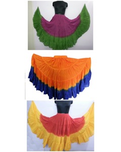 Falda de danza del vientre Tribal de algodón de 25 yardas bohemio de EE. UU. Estilo Tribal americano ATS Maxi falda con volantes para mujer ropa de tamaño libre - Product Image 5