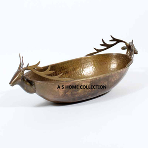 Bol à fruits en bois avec support décoratif en métal de qualité supérieure avec design haut de gamme Lot de 3 Convient aux maisons contemporaines et classiques - Product Image 5