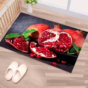 Pomegranate Printed <b>Rug</b>: Vibrant Modern Addition for Living Room,Velvet <b>Rug</b> - Product Image 5