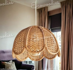 Modern Bamboo Rattan Chandelier Pendant <b>Ceiling</b> <b>Light</b> Wicker Lampshade for Living Room Home Decor and Hotel Modern Decoration - Product Image 2