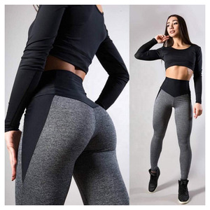 Mallas con bolsillo lateral sin costuras de cintura alta personalizadas XS Spandex elástico/pantalones cortos de gimnasio de nailon para Fitness Yoga funcional de cintura alta - Product Image 2