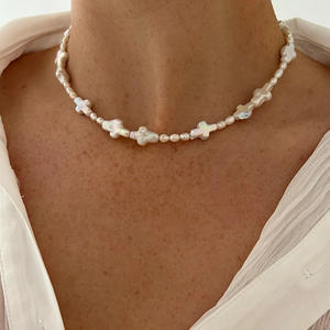 Винтажное, оптовая продажа, модное ожерелье с пресноводным жемчугом на шею, водонепроницаемое ювелирное изделие, Женские аксессуары, воротник - Product Image 2