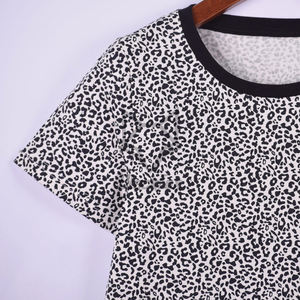 Camiseta de manga corta de algodón 100% para mujer, cuello redondo, estilo informal, ecológica, la mejor calidad, impresión Digital al por mayor - Product Image 4