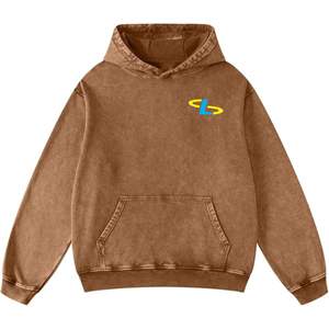 Sudadera con Capucha Personalizada OEM para Hombre, Estilo Vintage con Pedrería, Lavado Ácido, Mezcla de Algodón/Poliéster, Diseño Sólido, Invierno - Product Image 2