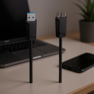 Cable adaptador USB 3.0 a Micro USB de 0.75m, negro, 00200626, conectores y accesorios - Product Image 3