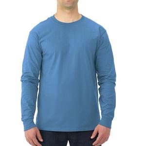 Nouveau gros 100% coton hommes Double couche à manches longues Raglan T-Shirts formel couleur grise unie respirant pas cher! Personnalisable - Product Image 3