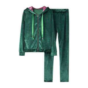 Sweat à capuche en strass personnalisé, jogging, survêtement en velours, ensemble deux pièces en velours pour femmes, survêtement, ensemble pantalon, survêtement pour femmes - Product Image 3