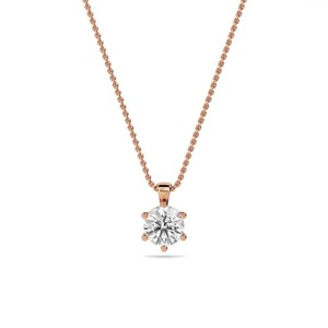 Pendentif classique en diamant taille ronde 0,30 carat, diamant cultivé en laboratoire en platine, cadeau d'anniversaire de mariage - Product Image 2