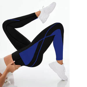 Usine professionnelle taille haute sans couture taille élastique impression Leggings de Yoga extensible dans les quatre sens Spandex/Nylon femmes en gros - Product Image 6