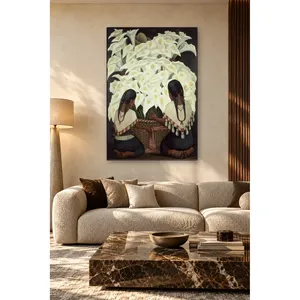 Impression sur toile des vendeurs de fleurs de Fida Diego Rivera (vendeurs de lys Calla) - Product Image 5