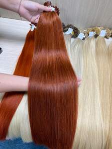 Vente en gros 100% Extensions de cheveux à pointe plate en kératine naturelle 100% Extensions de cheveux Remy humains droits naturels de haute qualité Cabello - Product Image 5