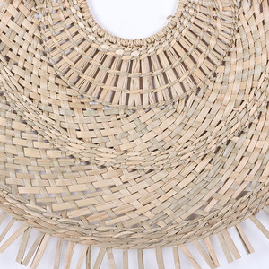 A Sense of Oriental Harmony Eco-friendly Sustainable Hand-woven Decorative Seagrass <b>Wall</b> Hanging <b>Fan</b> Made in Vietnam - Product Image 2