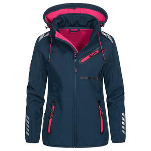 Veste Softshell Classique pour Femmes, Vêtement de Sport, Fermeture Éclair, Capuche, Respirante, Coupe Décontractée, Coupe Moderne, Vente en Gros, Coupe-Vent, Confort - Product Image 2