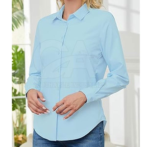 2026 Women Long Sleeve Shirt Button Up Casual Oversized Fit Stylish Women Button Down Long Sleeve Shirt - Product Image 4