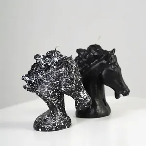Handmade Double Horse Candle Set <b>Paraffin</b> Soy Wax Custom Scented Aromatherapy Novelty Candles for Home Decoration for Holidays - Product Image 3