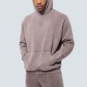 Survêtement d'hiver coupe ajustée délavé à l'acide de qualité supérieure pour hommes, polaire respirante, logo personnalisé, hip-hop haut de gamme, options de taille supérieure - Product Image 6