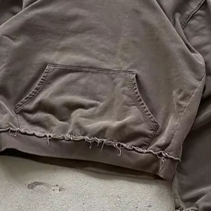 Sudadera con Capucha para Hombre, 100% Algodón, Lavado Ácido, Corte Cuadrado, Impresión Digital Personalizada, Diseño de Cremallera con Pedrería, Ecológica, para Primavera - Product Image 6