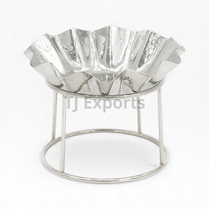 Plato Redondo de Acero Inoxidable para Servir Chocolate con Asa de Anillo Diseñado para una Presentación Elegante en Hoteles y Banquetes - Product Image 4